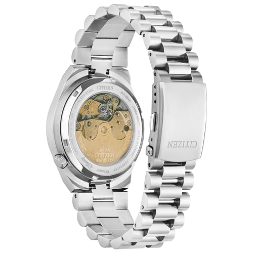 Citizen Unisex Automatic Tsuyosa Minnie Mouse, Pink Sunray Dial, Stainless Steel Case Watch (Model: NJ0156-50W), Silver-Tone, Classic