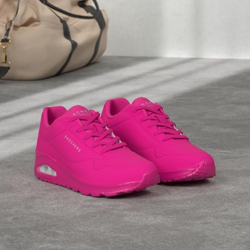 Skechers Women's Uno - Stand On Air Sneaker, Hot Pink, 9.5