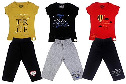 Trendy Dukaan Gilrs/Kids Nightdress (3, 45 (18-24 Months)) Multicolour