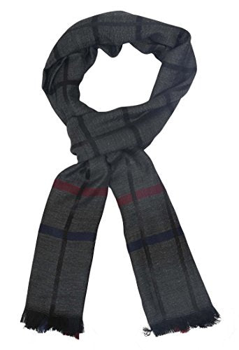 FabSeasons Casual Black Checkered Men's Cotton Scarf, Muffler, Shawl and Stole for Winters, Summers and all Seasons, Size - 70 * 200 cms