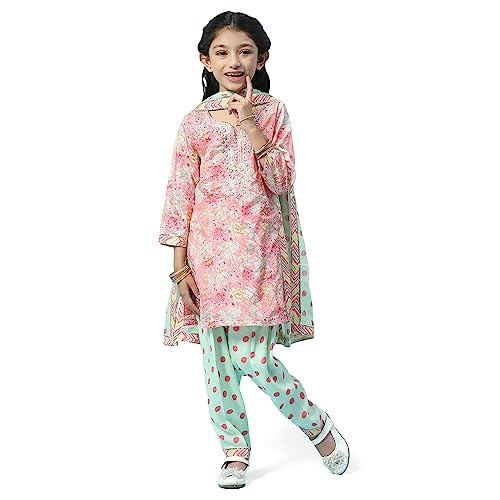 BIBA GIRL PRINTED RELAXED KID(KW5236_PEACH_9)