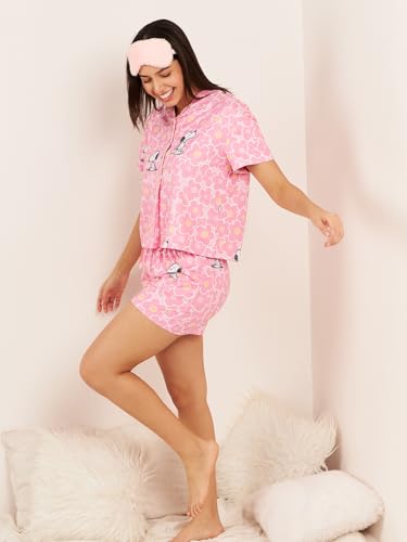Sweet Dreams Women Snoopy Blooms Shorts Set