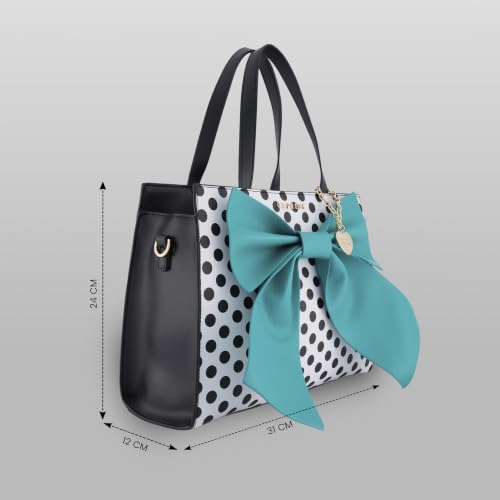 Caprese Kelsey Satchel Medium for Women| Adjustable & Detachable Strap | Multi‑Compartment Shoulder Bag with Zipper Closure & Stylish Charm | Everyday Fashion Handbag