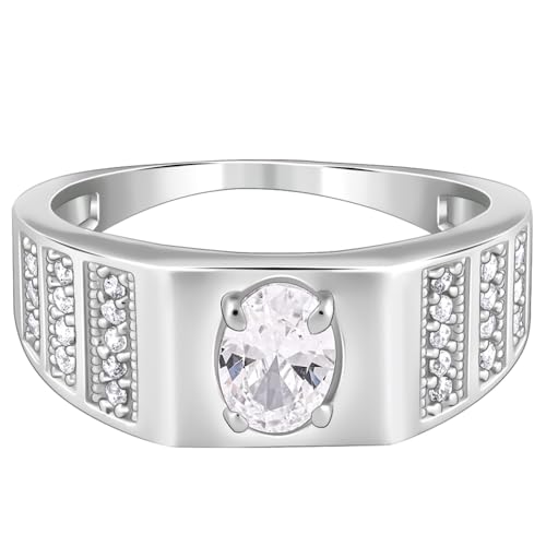 GIVA 925 Silver Signet Ring For Him, Adjustable | Gifts for Men and Boys | With Certificate of Authenticity and 925 Stamp | 6 Months Warranty