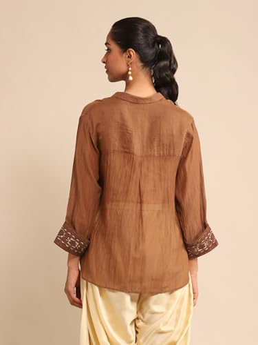 Ritu Kumar Brown Solid Shirt