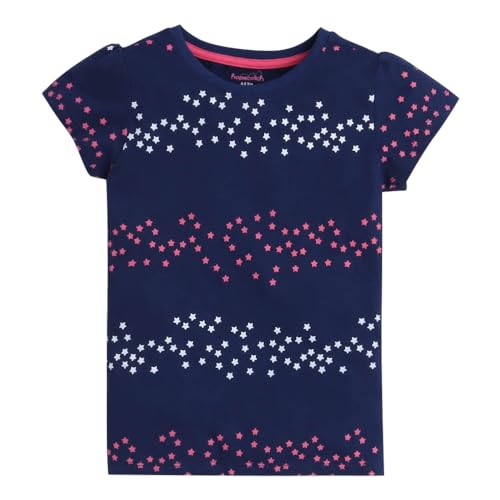 Hopscotch Girls All-Over Print T-Shirts - Pack of 5 In Multi Color for Ages 5-6 Years