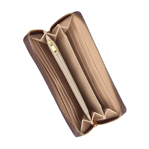 Miraggio Harlow Zip Around Wallet for Woman, Brown