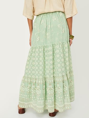 Max Polyester Western Skirt Green