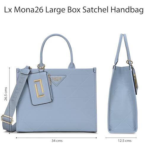 Lavie Luxe Women's Mona26 Large Box Satchel Bag | Satchel Handbag for Work | Ladies Purse | Stylish Shoulder Bag | Gift for Women