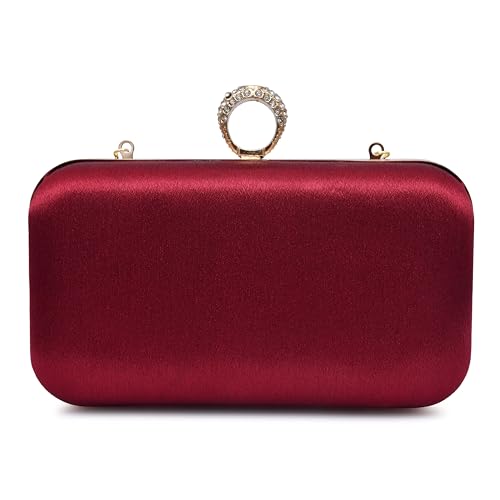 For The Beautiful You Embroidered Women's Ring Clutch (Cherry)