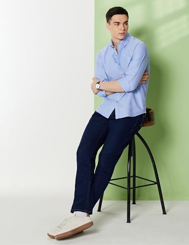 Symbol Premium Men's Stylish Solid All Day Fresh Buttondown Casual Shirt - Regular Fit | Plain | Full Sleeve | Cotton Semi Formal Wear (Available in Plus Size & Combo Pack)