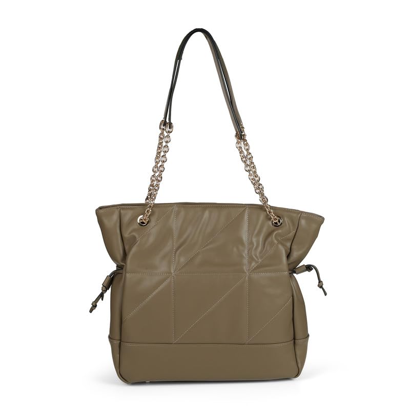 tresmode SKOPJE Khaki Vegan Leather Handbag