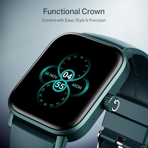 boAt Wave Call 3 Smartwatch 1.83” HD Display with Animated Watch Faces; BT Calling, Functional Crown, Multiple Sports Modes, IP68, HR, SpO2 Monitor, Smart Watches for Men & Women (Aqua Blue)
