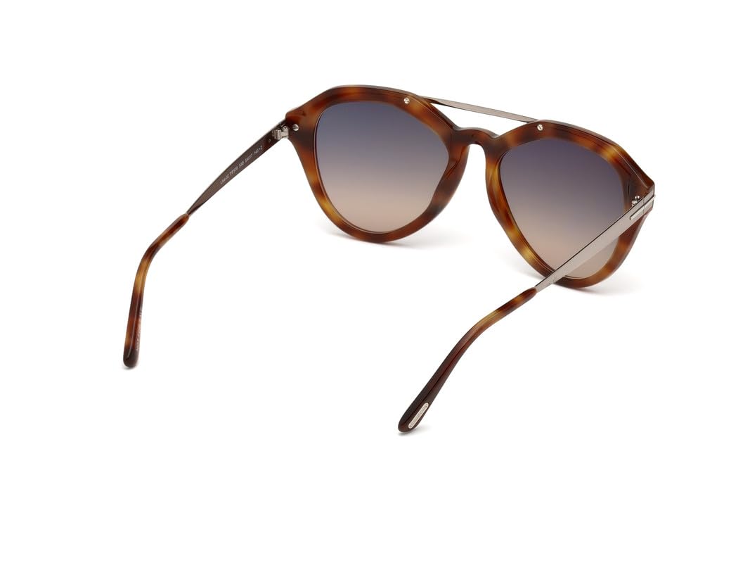 Tom Ford UV Protected Brown Oval Full Rim Sunglasses for Men - FT0576 54 53B