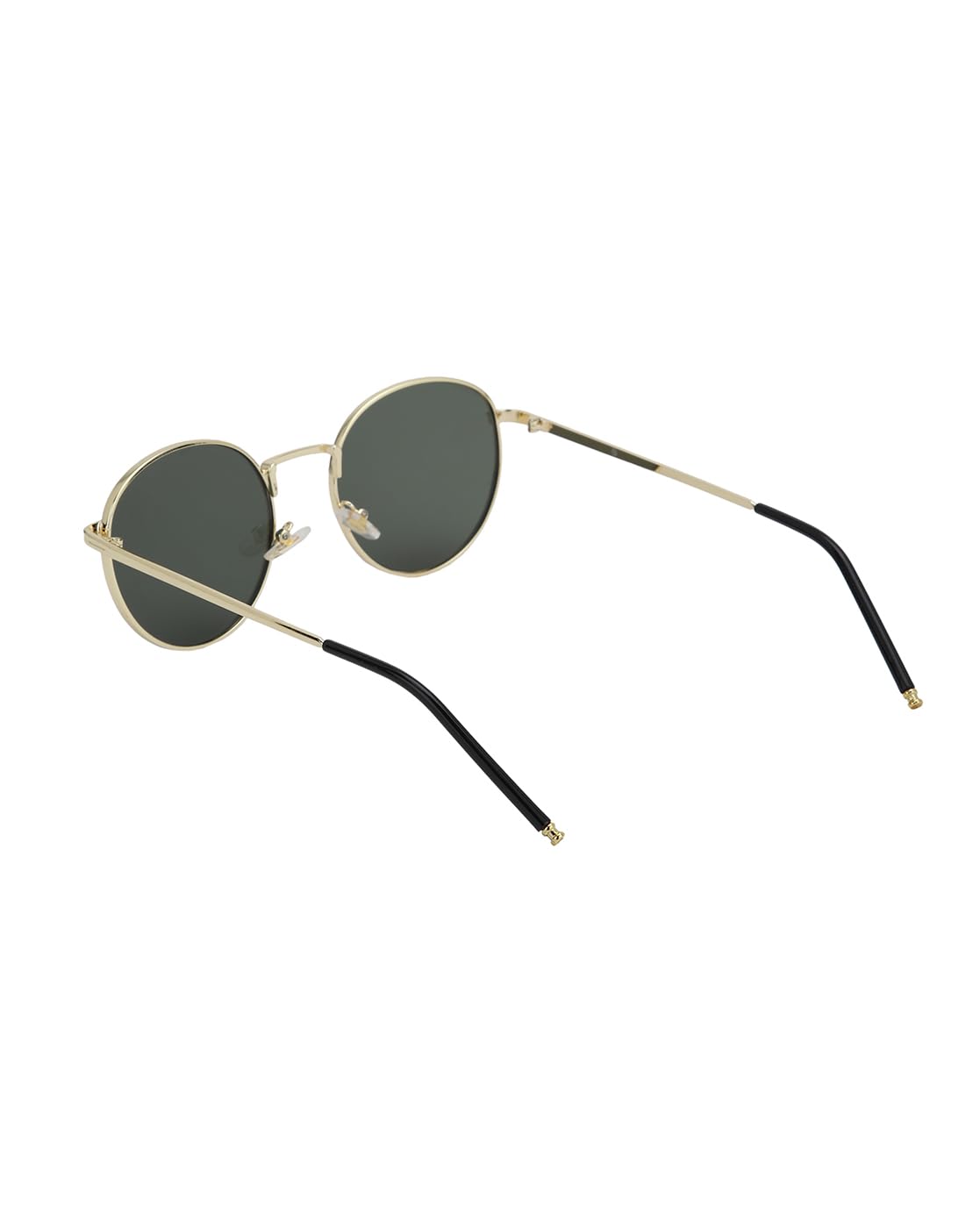 Carlton London Gold Toned with Green UV Protected Lens Round Sunglass for unisex