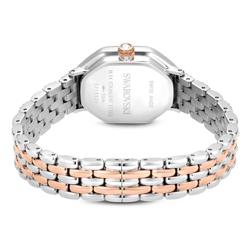 Swarovski Dextera Octagon Collection Watches, Stainless Steel and Pvd Rose Gold/Silver, One Size, Dextera Octagon Watch
