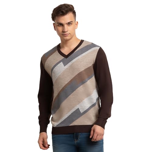 Colorplus Tailored Fit Brown Sweater for Men