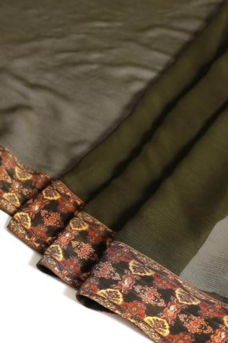 Soch Women's Crepe Salwar Suit Set (EWA5CD22201_Olive