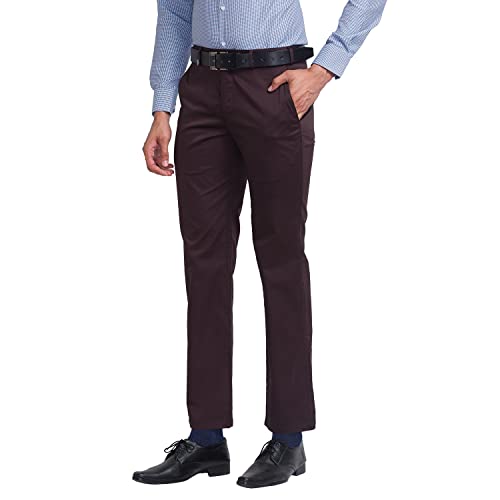 Park Avenue Fancy Brown Trouser (Size: 32)-PMTA07069-O9