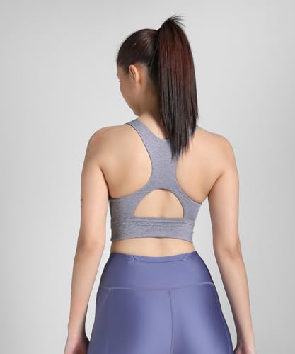 Puma Women's Polyester Underwire Casual Padded Sports Bras (527725_Blue Crystal Heather