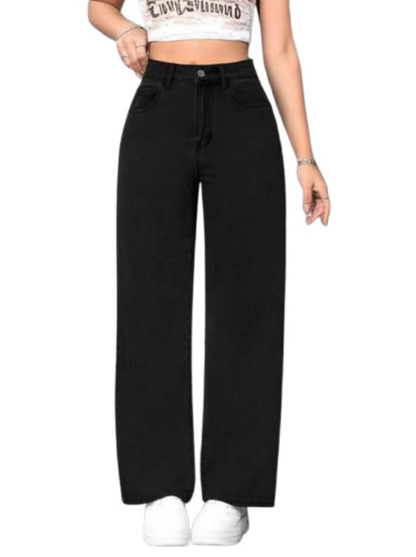 Ben Martin Baggy Jeans for Women || Women,s Loose Jean Pants || Oversized Jean's for Women's || Wide Leg Jean,s for Woman || Casual Jins for Woman's || Loose Jin Pant for Woman,s Black 05-26
