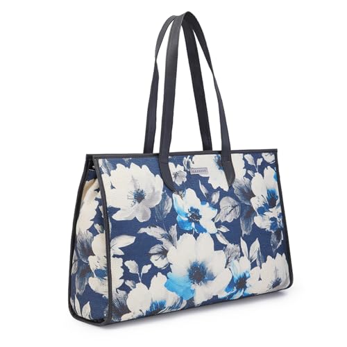 Caprese Poppy Tote Medium Dark Floral Handbag