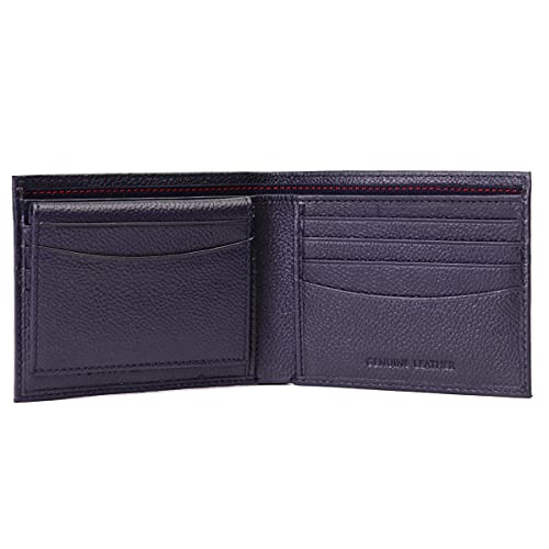 Tommy Hilfiger Leather Chase Mens Passcase Wallet Navy(8903496160604)