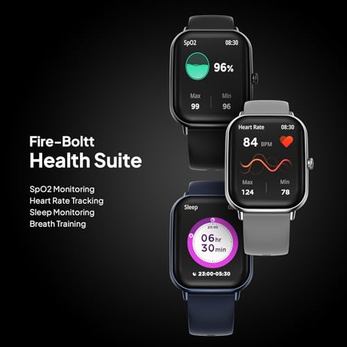 Fire-Boltt Ninja Call Pro Max Bluetooth Calling Smart Watch, 2.01" HD Display, 120+ Sports Modes, Health Suite, AI Voice Assistance, SpO2 & Heart Rate Monitor Smartwatch for Men & Women - Grey