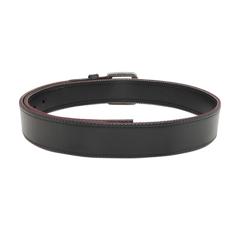 Tommy Hilfiger Men's Leather Belt Appleby - Black | Textured Black Finish | Rwb Detail | Leather Belt For Any Occasion | Size - L (100Cm)
