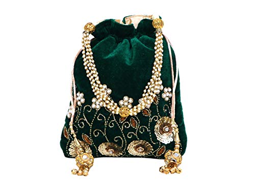 DUCHESS Women's Potli Bag Green