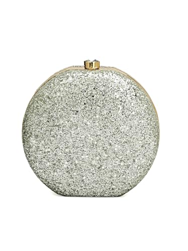 TOOBA Handicraft Women's Beautiful Flower Box Clutch Bag | Detachable Chain Sling Strap| Ladies Purse Wallet