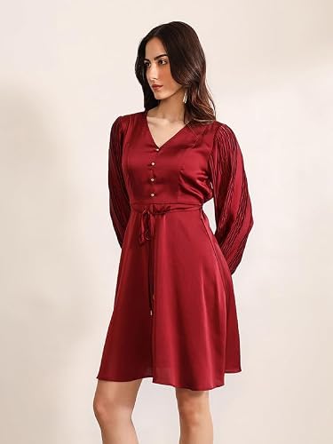 Kazo Astrid Mini Dress (Maroon 2XL)