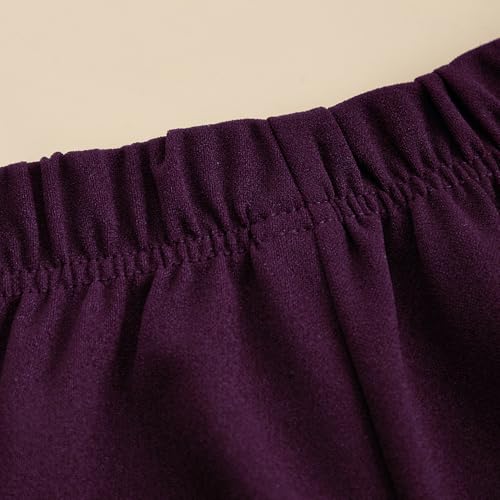 Hopscotch Girls Maroon Sleeveless 2-Piece Bow Applique Blouse and Shorts For Ages (5-6 Years)