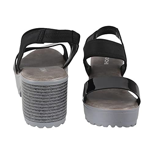 Mochi Women's Black Outdoor Sandals-6 UK (39 EU) (33-9815)