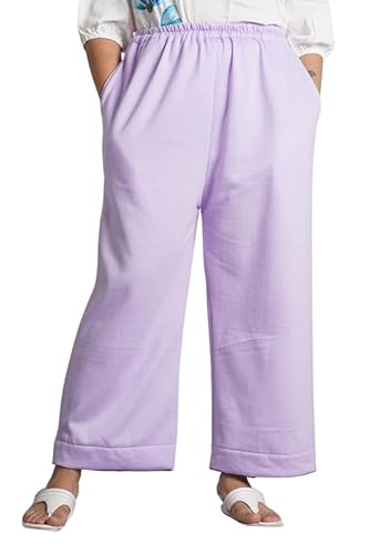 LetsDressUp Fleece Palazzo Upto 8XL | Palazzo with Pockets | Palazzo Pants | Pants | Loose Pant | Plazo | Plus Size - Lavender