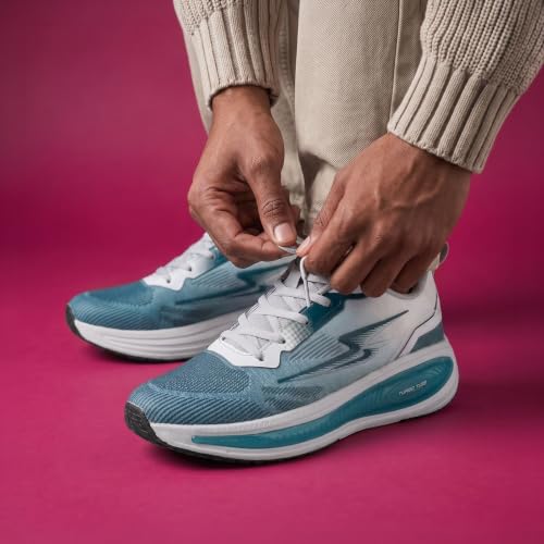 WALKAROO Men's Lace-up Sports Shoes - ONG97013 Teal Blue