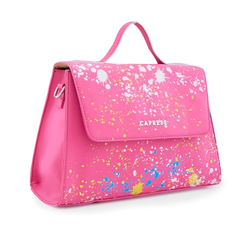 Caprese Splash Satchel for Women (Small, Fuchsia)