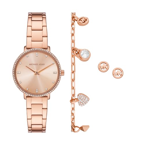 Michael Kors Pyper Rose Gold Quartz Stainless Steel Watch MK7645SET