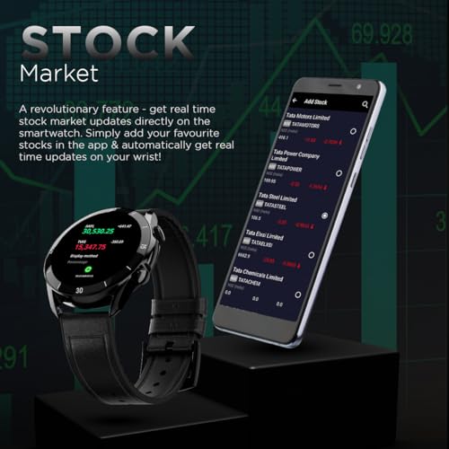 Fire-Boltt Legacy Luxury Round Smart Watch 1.43″ Super AMOLED, Bluetooth Calling, Wireless Charging, Voice Assistant, SPO₂ & Heart Rate Monitor, 110+ Sports Modes, Smart Watch for Men & Women - Black