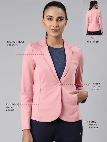 Enamor Dry Fit Stretch Cotton Single-Breasted Sporty Blazer for Women