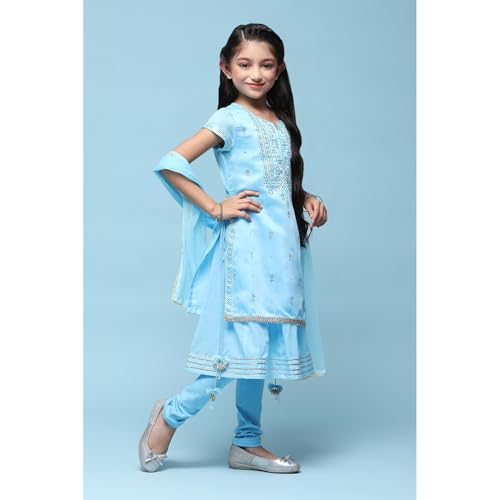 Biba Girls PRINTED STRAIGHT KID(KW5429_POWDER BLUE_13)
