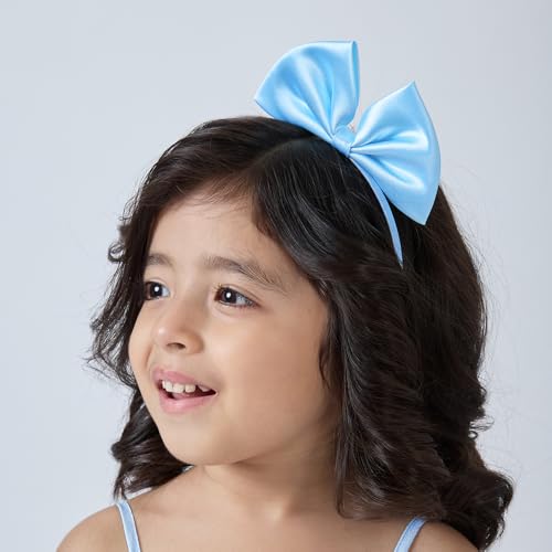 Hopscotch Girls Blue Sleeveless Butterfly Applique Dress for Age (4-5 Years)