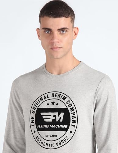 Brand Print Heathered Sweatshirt