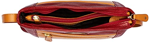 Hidesign womens EE MENERA III Medium Red M Blue Brown Crossbody