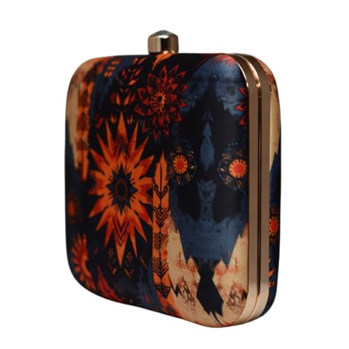 Artklim Design Art Printed And Multi Colour Clutch