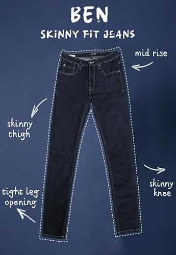 Jack & Jones Men Solid Cotton Blend Skinny Fit Low Rise Dark Blue Jeans