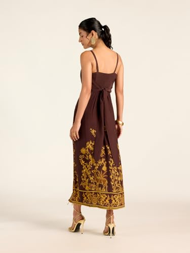 Label RITU KUMAR Brown Edwin Long Dress