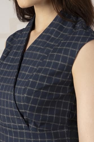 Van Heusen Women's Poly Blend Modern Above The Knee Dress (VWDRFRGFE80252_Navy