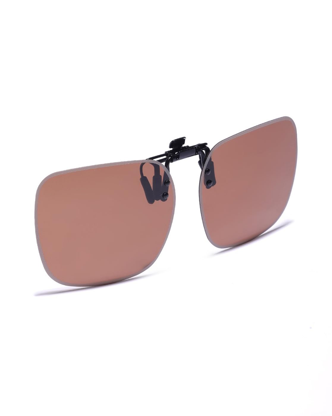 Carlton London Brown & Grey Toned Polarised Lens Sunglass Clip for unisex