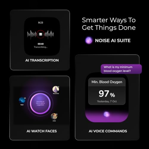 Noise New Launch ColorFit Ultra 4 Smartwatch with BT Calling, 1.96" AMOLED Always-On Display, AI Transcription & Voice Commands, Metal Body, 10m Water Resistant, Heart Rate Monitor (Royal Blue)
